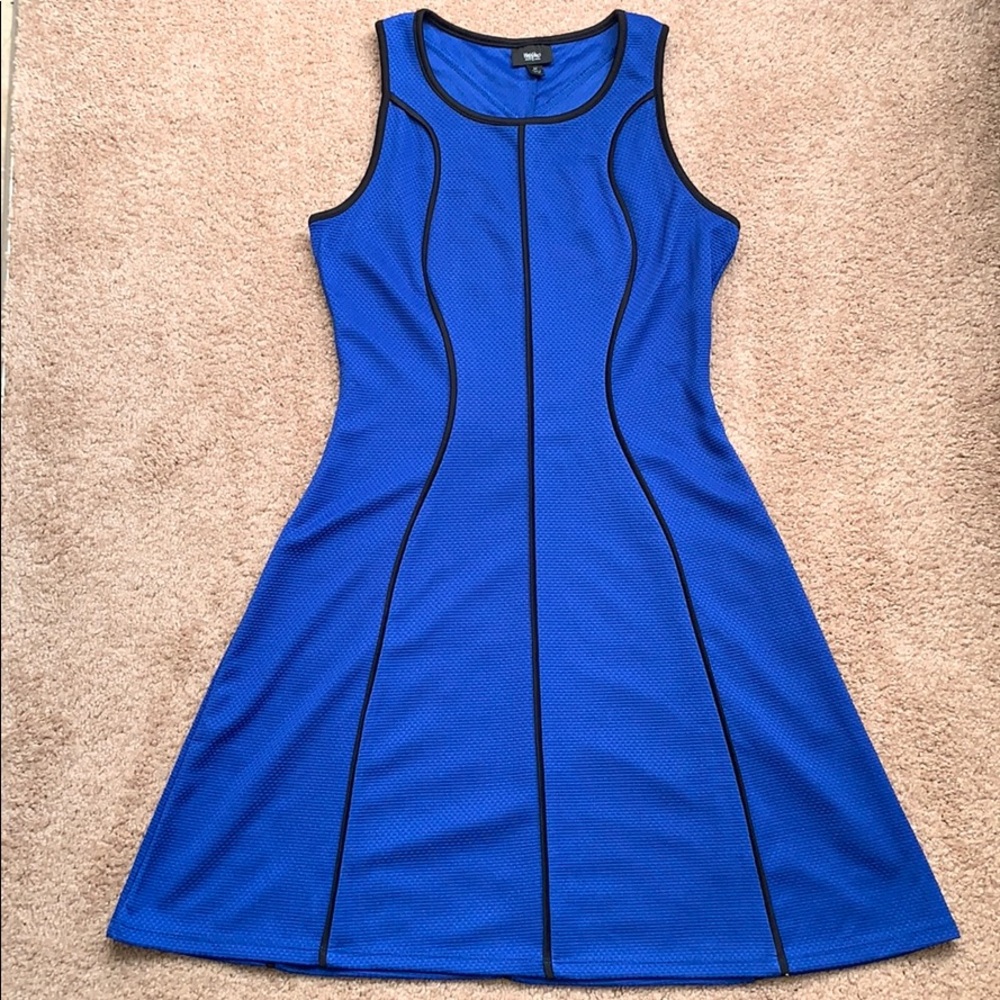 Blue Sleeveless Sheath Dress